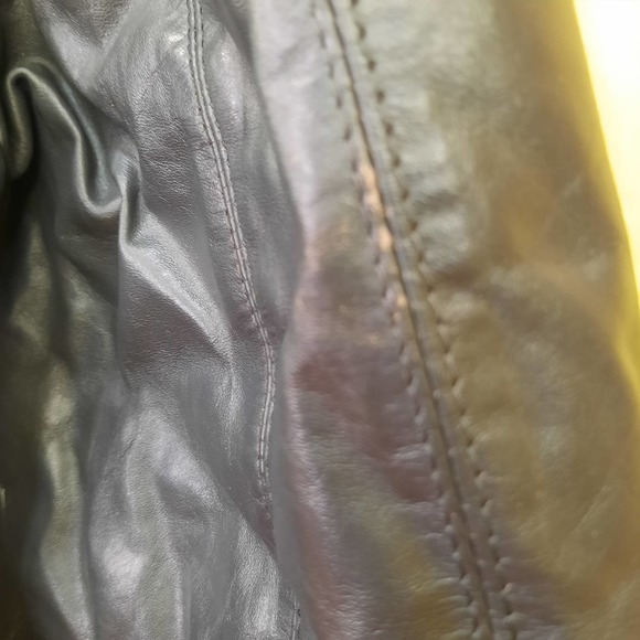 Vintage Members Only| 1980s Gray Leather Bomber Jacket Sz 40 - Picture 6 of 15